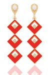 Buy Crunchy Fashion Dangling Square Earrings For Women - Purplle