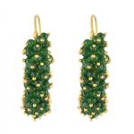 Buy Royal Bling Dark Green Pearl Hoop Earrings - Purplle