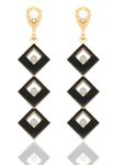 Buy Crunchy Fashion Dazzling Square Dangle Earrings For Women - Purplle