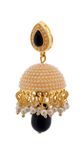 Buy Crunchy Fashion Dome Of Pearl Black Jhumka - Purplle