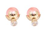 Buy Crunchy Fashion Dual Delight Pink Earrings - Purplle