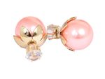 Buy Crunchy Fashion Dual Delight Pink Earrings - Purplle
