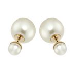 Buy Crunchy Fashion Dual Pearl Earrings-White - Purplle