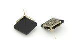 Buy Crunchy Fashion Elegant Black Square Studs - Purplle