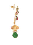 Buy Royal Bling Elegant Red Green Peacock Earrings - Purplle