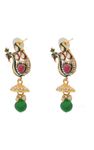 Buy Royal Bling Elegant Red Green Peacock Earrings - Purplle