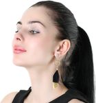 Buy Crunchy Fashion Feather Crystal Earrings - Purplle