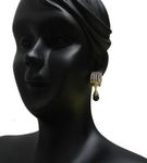 Buy Royal Bling Five Ad Row Green Drop Earrings - Purplle