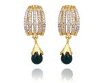 Buy Royal Bling Five Ad Row Green Drop Earrings - Purplle