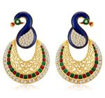 Buy Royal Bling Glamorous Peacock Drop Earrings - Purplle