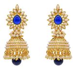 Buy Crunchy Fashion Glamour Pearly Glorious Royal Jhumka - Purplle