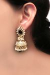 Buy Crunchy Fashion Glamour Pearly Shadowy Glorious Jhumka - Purplle
