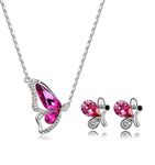 Buy Crunchy Fashion Glaucous Flame Butterfly Set - Purplle