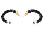 Buy Royal Bling Glittering Black Moon Style Hoop Earrings - Purplle