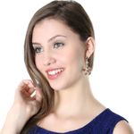 Buy Crunchy Fashion Golden Florette Pentagon Drop Earrings - Purplle