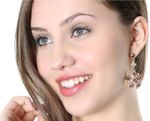 Buy Crunchy Fashion Golden Florette Pentagon Drop Earrings - Purplle