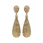 Buy Crunchy Fashion Golden Glittering Drops Earrings - Purplle