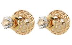 Buy Crunchy Fashion Golden Grace Dual Studs - Purplle