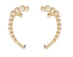 Buy Crunchy Fashion Graduated Pearl Cuff Earrings - Purplle