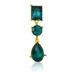 Buy Crunchy Fashion Green Crystals Chandelier Earrings - Purplle