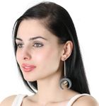 Buy Crunchy Fashion Grey Shell Horn Drop Earrings - Purplle