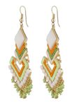 Buy Crunchy Fashion Hippyish Green-Orange Danglers - Purplle