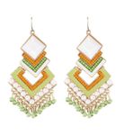 Buy Crunchy Fashion Hippyish Green-Orange Danglers - Purplle