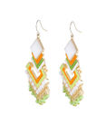 Buy Crunchy Fashion Hippyish Green-Orange Danglers - Purplle