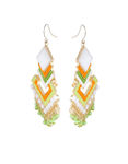 Buy Crunchy Fashion Hippyish Green-Orange Danglers - Purplle