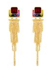 Buy Crunchy Fashion Hue Of Colors Glorious Fringes Earrings - Purplle