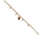 Buy Crunchy Fashion Jewel Love Golden Charm Bracelet - Purplle