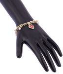 Buy Crunchy Fashion Jewel Love Golden Charm Bracelet - Purplle