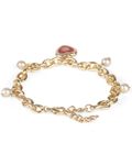 Buy Crunchy Fashion Jewel Love Golden Charm Bracelet - Purplle