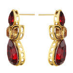 Buy Crunchy Fashion Leafy Kundan Drop Earrings - Purplle