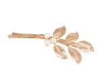 Buy Crunchy Fashion Leaves with Pearl Twist Hair Pin - Purplle