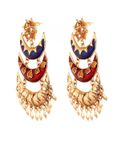 Buy Crunchy Fashion Little Hearts Multi-layer Chandelier Earrings - Purplle
