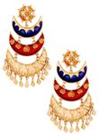 Buy Crunchy Fashion Little Hearts Multi-layer Chandelier Earrings - Purplle