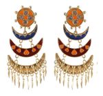 Buy Crunchy Fashion Little Hearts Multi-layer Chandelier Earrings - Purplle