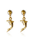 Buy Crunchy Fashion Maple Dolphin Adorbs Earings - Purplle