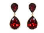Buy Crunchy Fashion Maroon Dual Droplet Drop Earrings - Purplle