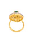 Buy Crunchy Fashion Marquise shape Green AD Ring - Purplle
