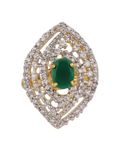 Buy Crunchy Fashion Marquise shape Green AD Ring - Purplle