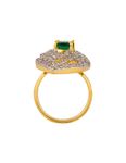 Buy Crunchy Fashion Marquise shape Green AD Ring - Purplle
