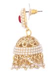 Buy Royal Bling Marsala Filigree Pearly Jhumkas - Purplle