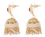 Buy Royal Bling Marsala Filigree Pearly Jhumkas - Purplle