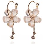 Buy Crunchy Fashion Misty Flowers Drop Earrings - Purplle