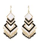 Buy Crunchy Fashion Monocromatic dapper earings - Purplle