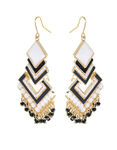 Buy Crunchy Fashion Monocromatic dapper earings - Purplle
