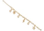 Buy Crunchy Fashion Multi charms golden bracelet - Purplle