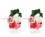 Buy Crunchy Fashion Multicolored Clay Flower Studs for Girls & Women - Purplle